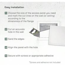 Vent Systems 6'' X 8'' Inch Access Panel - Easy Access Doors - ABS Plastic - Access Panel For Drywall, Wall And Ceiling Electrical And Plumbing Service Door Cover White - 2 - View 6