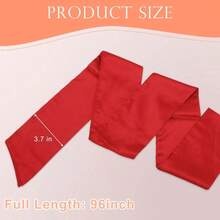 Wedding Satin Sash Belt Women Dress Sash Bridal Belt Waist Belts Party Special Occasion Formal Prom Dresses 3.74'' Wide - Wide Red - 最初的 - 查看 2