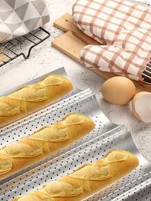 1pc Bread Baking Mold,Oven Toaster Baking Tray,Carbon Steel French Bread Baking Tray,French Baguette Baking Tray,Non Stick French Bread Baking Tray,French Baguette Baking Tray,Italian Bread Baking Tray