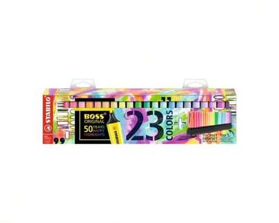  STABILO BOSS ORIGINAL marcador 23 pieza(s) Punta de cincel Multicolor
