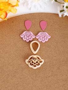 2pcs Bohemian Style Flower Clay Earring Mold, DIY Jewelry Making Flower Clay Cutting Tool, DIY Pendant & Beading Flower Charm Clay Cutter - Clay Cutter - View 10
