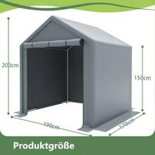 Bicycle Garage Tool Shed 187x100x160 Cm, Garden Shed Garage Tent Storage Tent, Dark Gray - Grey 190x170x200 cm - View 2