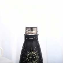 1pc Personalized Black Stainless Steel Double Wall Insulated Tumbler, Large Capacity For Outdoor, Car, Sports, Cycling, Leisure, Soda Bottle - Multicolor - View 3