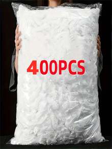 500/100片装彩色一次性食品保鲜膜 - 塑料材质,耐用且柔韧,适用于厨房、野餐、烧烤、派对 - 保持食物新鲜卫生,一次性覆盖物,一次性食品罩,烧烤配件,色彩鲜艳 - 白色 - 查看 14