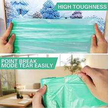 5卷（75个）一次性垃圾袋，耐用塑料材质，多用途，适用于家庭、厨房、办公室和餐厅清洁 - 黑色-均碼 - 查看 6