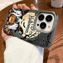 Funda protectora suave de alta calidad con orificios grandes, compatible con los modelos phone 17, 16, 15, 14, 13, 12 y 11 Plus Pro. Disponible en negro clásico, morado, gris y blanco. Ideal para Halloween y Acción de Gracias. - Gris - Ver 9