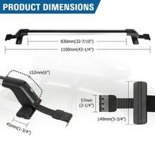 Versa Bare Roof Rack Crossbars Luggage Kayak Cargo Carriers + Lock - 1 - View 5