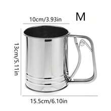 不锈钢筛子，经典厨房面粉筛 - 彩色 - 查看 10