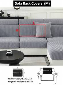 1件装弹力沙发套，防滑全覆盖沙发座套，四季皆宜，布艺沙发套，可机洗，防尘，宠物友好，装饰性沙发保护套，可调节，适用于转角沙发、卧室、办公室、客厅，1/2/3/4人座。 - 深灰色 - 查看 20