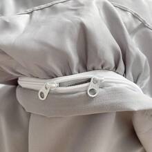 Chic Ruffle Lace Polyester Duvet Cover Set - Girl White Bedding - 2 Piece Twin Comforter Duvet Cover With Zipper Closure - Ultra Soft And Lightweight (White, Twin) - NO Comforter Included - 淺灰色 - 查看 4