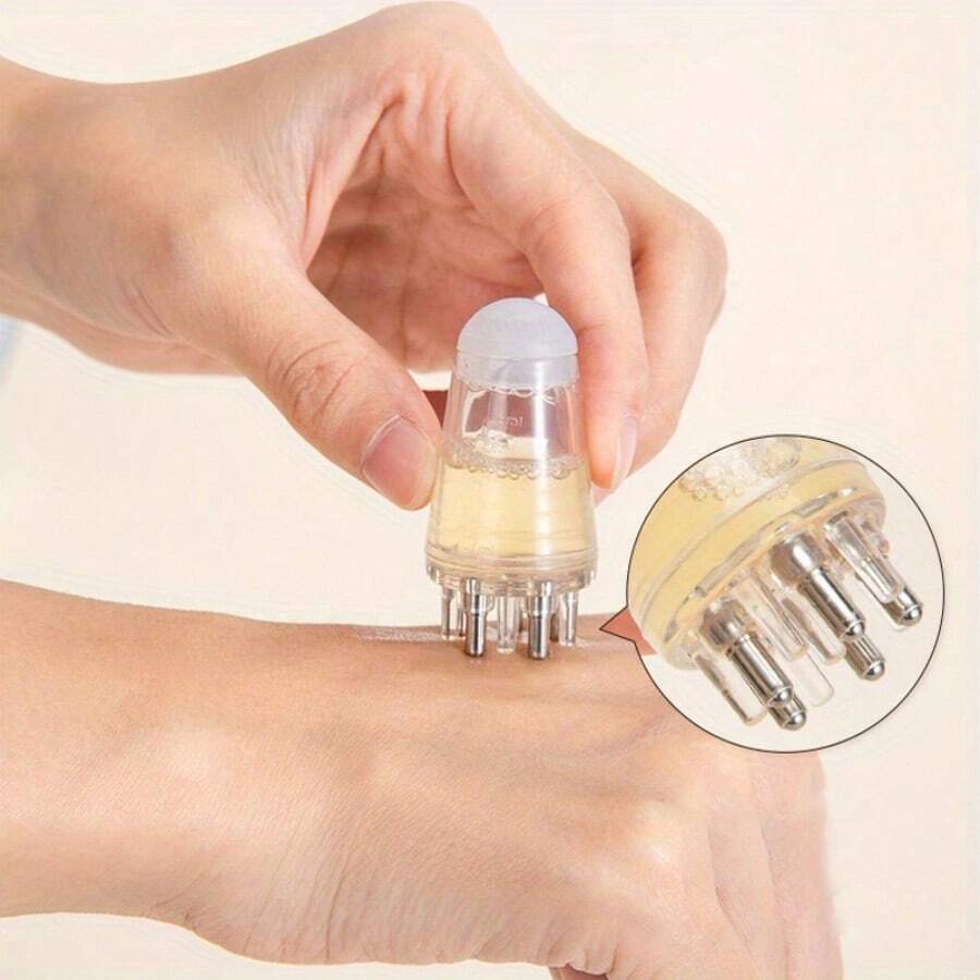 Bärbar hårbottenmassagekam, minimassageborste med flytande hastighetskontroll och ergonomiskt handtag - Multifärgad - Visa 1