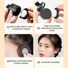 Polvo para Retocar Raíces de Cabello - Line Shadow Powder, Hipoalergénico, Ideal para Todos Tipos de Cabello - Color Marrón - Marrón - Ver 6