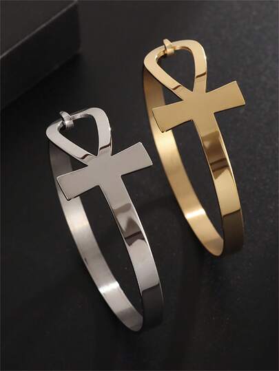 1 Peça Colar Pendente Ajustável de Cruz Ankh de Joias Delicadas de Aço Inoxidável Unissex Fashionable, Presente