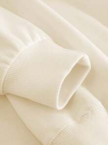 Slow Living   Print Pullover Sweatshirt For Men Casual Modern Comfortable Streetwear Fashion Top Soft Fabric Relaxed Fit  Graphic Design Long Sleeve Crewneck - Màu be - Xem 4