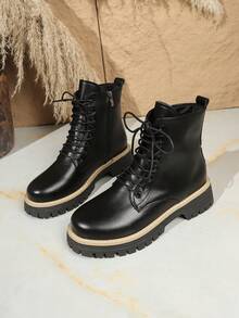 Nuevas botas de tobillo y botines para mujer, zapatos planos versátiles y de moda para uso casual