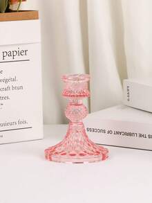 3Pcs/1Pc Elegant Clear Candle Holders/Candlestick Holders, Room Decor/Home Decor/Table Decor,Natural Crystal Design, Suitable For Furniture Decoration, Home Table Decoration, Wedding Center Decoration, Office Decoration, Outdoor Garden Decoration, Room Decoration, Family Gathering, Table Decoration, Wedding, Event,Best Friend Gift/Christmas/Thanksgiving Day/Halloween