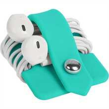 Earphone Cable Organizer, Earphone Holder, Earphone Cable Winder, Earphone Cable Manager, Christmas Gift - màu đen - Xem 3