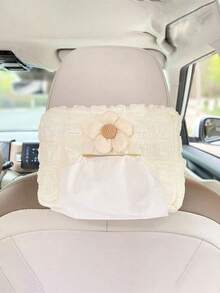 1 Stück stilvoller Puff Taschentuchbox für das Auto, eleganter minimalistischer hängender Taschentuchhalter, perfektes hochwertiges Interieur-Accessoire für Ihr Fahrzeug, ideal für Reisen und den täglichen Arbeitsweg, verschönern Sie die Ästhetik Ihres Autos mit diesem schicken und funktionalen Taschentuchorganizer, perfektes Geschenk für Autoliebhaber und praktisch für alle Jahreszeiten