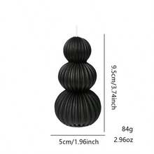 1 قطعة شمعة معطرة ذات تصميم فني كروي موجي بطراز نوردي بسيط، ديكور إبداعي للاحتفالات والعطلات، تصميم هندسي؛ قطعة فنية ديكورية، الوزن: حوالي 84 جرام، الحجم: 5*9.5 سم، ديكور المنزل، ديكورات عيد الميلاد، ديكور الغرفة، هدايا عيد الميلاد