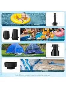 RAF 便携式真空泵，适用于衣物、床垫等，迷你电动气泵，无线气泵，露营必备，便携式无线空气压缩机，充气/放气泵，适用于充气垫、气垫床、充气船、游泳圈等。