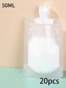 1件/10件 1.01/1.69/3.38盎司便携式乳液液化妆品包装袋化妆品洗发水吸袋可重复使用挤压立式喷嘴袋可再填充空挤压袋旅行瓶