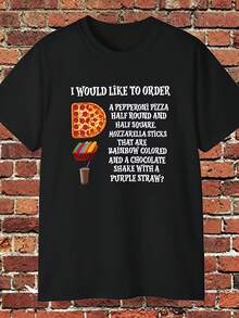 Camiseta "Pizza My Order" - Estilo15 - Ver 1