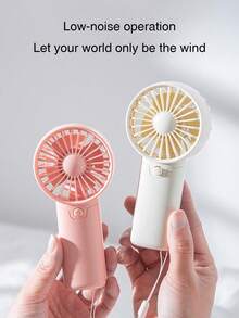 قطعة واحدة مروحة يدوية محمولة صغيرة جديدة، مروحة حديثة وطرازية للاستخدام الخارجي، حجمها صغير وتوفر المساحة (عبوة عشوائية الألوان) - متعدد الألوان - مشاهدة 5