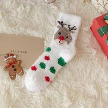 Christmas Socks Woman Funny Santa Claus Christmas Snowman Socks Kawaii Cartoon Animal Girl Cute Novel Christmas Gift Socks