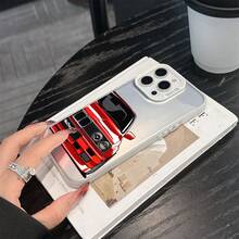 1 Stück Rennwagen Design Laser Farbverlauf Handyhülle, Mode, kompatibel mit Apple 16 & 17, geeignet für Halloween