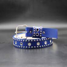 1pc Women's Belt Fashionable Rivet Belt Needle Buckle Belt Street Punk HipHop Style Y2K Belt Paired With Skirt Jeans Belts