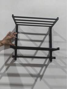 无孔毛巾架，浴室收纳架，毛巾挂钩，多功能壁挂式收纳架，家居浴室装饰，浴室收纳架，浴室配件，浴室工具 - 彩色 - 查看 9