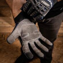 AWP Pro Protect Work Gloves For Men And Women Full Back-Of-Hand TPR Impact Protection Large
