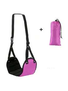 1 Pack Airplane Foot Hammock, Portable Airplane Footrest To Relax Feet, Adjustable Foot Hanger For Long Trip Home Office, Travel Essentials, Black