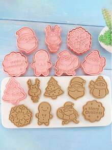 8pcs Christmas Cookie Cutters For DIY Handmade Christmas Christmas Decorations, Christmas Gifts, Scene Decor, Festivals Decor, Room Decor, Home Decor, Offices Decor, Theme Party Decor, Christmas Decor, Christmas Cookie Cutters