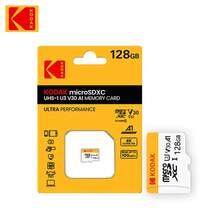 Kodak 柯达耐用高速 32GB 64GB128GB 256GB Micro SD 卡，防水，Class 10 U3，非常适合 4K 高清拍摄和广泛兼容性+适配器