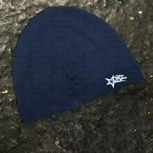 男女皆宜的纯色街头风尼龙骷髅印花针织帽，适合所有季节，运动休闲皆宜，是冬季服装的绝佳礼物之选。 - 星星印花 - 查看 6