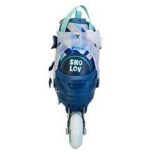 SHOLOV 时尚运动型女士户外直排轮滑鞋，尺码 30-41。轻便、高回弹、可调节，配有可拆卸鞋套、足弓支撑记忆功能、良好的制动性能、闪光 PU 轮，以及加固的 PP 铝合金框架，有效防止脚踝扭伤。适合初学者。