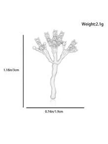 1 pieza Broche de metal con circonita de lujo y estilo de moda para médicos, enfermeras y uso diario como accesorio de joyería