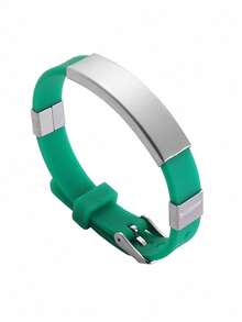 Personalized Customizable Silicone Bracelet With Name & Number – A Practical Item For Teens And The Elderly, Featuring Water Resistance And Stylish Design