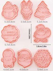 8pcs Christmas Cookie Cutters For DIY Handmade Christmas Christmas Decorations, Christmas Gifts, Scene Decor, Festivals Decor, Room Decor, Home Decor, Offices Decor, Theme Party Decor, Christmas Decor, Christmas Cookie Cutters