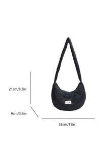 1 Stück Damen Nylon Japanischer Lässig Einfachheit Umhängetasche, kratzfest und abriebfest, leicht, großes Fassungsvermögen, Lingge-Prägung, für Konzerte, Festivals, Sportveranstaltungen, Einkaufen, Pendeln, Arbeit, Dates, tägliche Reisen, für Studenten, Mädchen