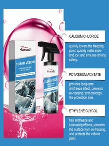 Winter Car Windshield Deicing & Deicing Spray. It Can Lower The Melting Point Of Ice And Snow To Around -45°C, Quickly Melting The Frost On The Car Windows, Keyhole, Wipers, Antennas, Etc. After Use, It Quickly Removes Snow On The Car, Prevents Cracking And Freezing Of The Car Glass Surface, And Extends The Service Life Of The Car Glass Surface, Better Maintaining Your Car.