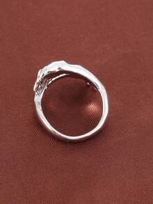 1pc Adjustable Open Hug Hand Shaped Ring For Women - Multicolor - View 7