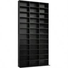 Bookshelf 1044 CD DVD Rack Wooden Shelving Unit Display ShelfBlack
