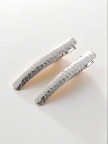 金属质感发夹，简约百搭侧刘海夹，女士爪夹，发爪，发卡，学习用品，发饰，头部饰品，女士发饰 - 金色 - 查看 8