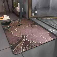 1 件柔软奢华时尚吸水浴室垫 - 柔软硅藻泥，防滑，防污，适用于厨房和门口，门口，防污垫 - 彩色 - 查看 7