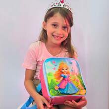 Pikuka Princess School Backpack Kit For Girls With Wheels + Thermal Lunch Box + Pencil Case Immediate Shipping - 彩色 - 查看 6