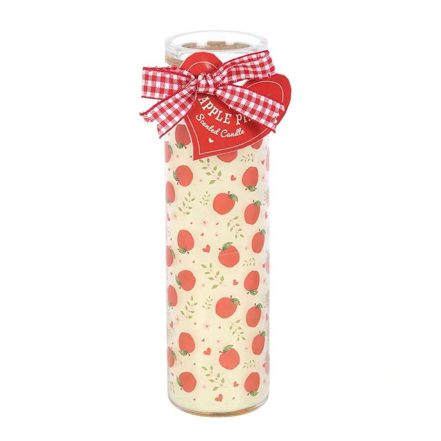 Something Different Apple Pie Print Tube Candle (Multicoloured) - 100% Mixed - (SD10347) - Multicolor - View 1