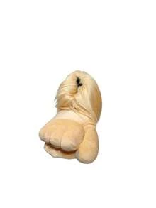 Pantuflas suaves y divertidas con forma de pie grande para adulto - Beis - Ver 7