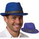 Fiestas Guirca Gangster Hat For Kids And Adults, Classic And Elegant Hat Available In Various Colors, Retro Design With Decorative Band, Ideal For Themed Parties, Period Costumes, Carnival And 20s Style Celebrations, Timeless Accessory For Events And Cultural Performances - Blue - View 2